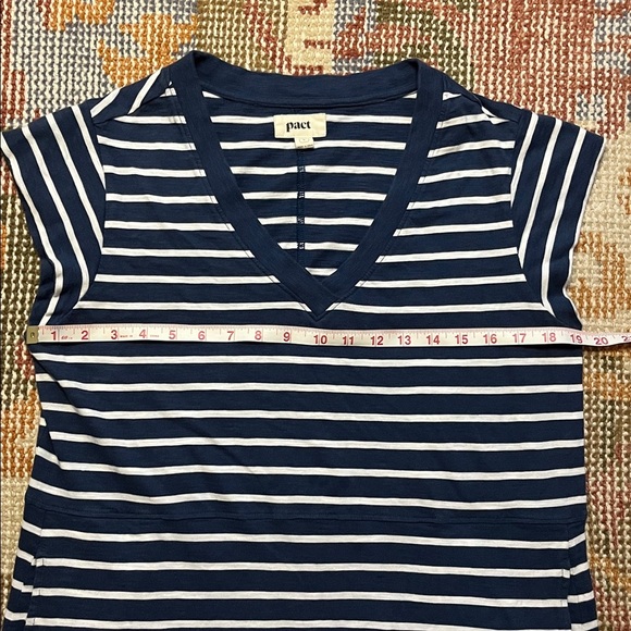 Pact Organic Cotton Stripped Dress Size L - Picture 3 of 7